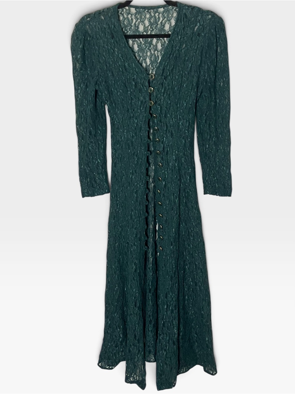 VINTAGE 90s Lace Duster Cardigan Romantic Whimsygoth Fairycore XS S